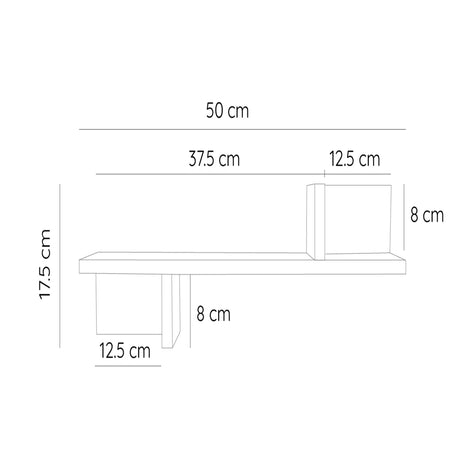 Repisa Monaco Cafe 45x50cm Rectangular - Repisas y Percheros | Bylmo