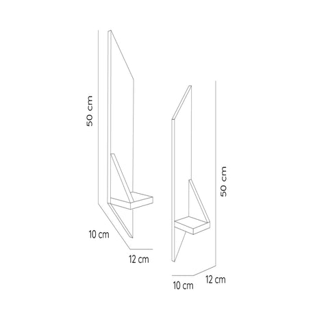 Repisa Vettel Cafe 50x10cm Rectangular - Repisas y Percheros | Bylmo