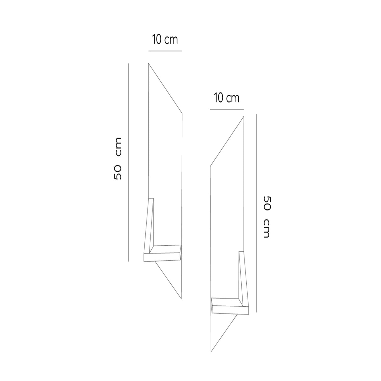 Repisa Vettel Cafe 50x10cm Rectangular - Repisas y Percheros | Bylmo