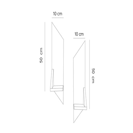 Repisa Vettel Cafe 50x10cm Rectangular - Repisas y Percheros | Bylmo