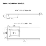 Cocina Integral Zafiro Soder 178x90cm con Mesón y Estufa - Cocinas | Bylmo