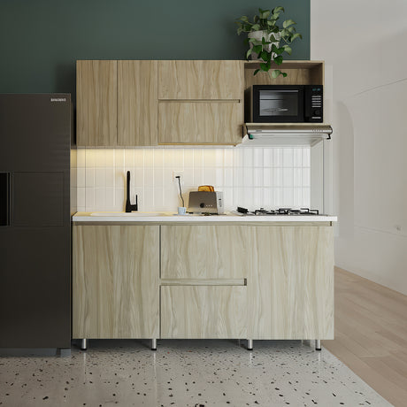 Cocina Integral Zafiro Soder 178x90cm con Mesón y Estufa - Cocinas | Bylmo