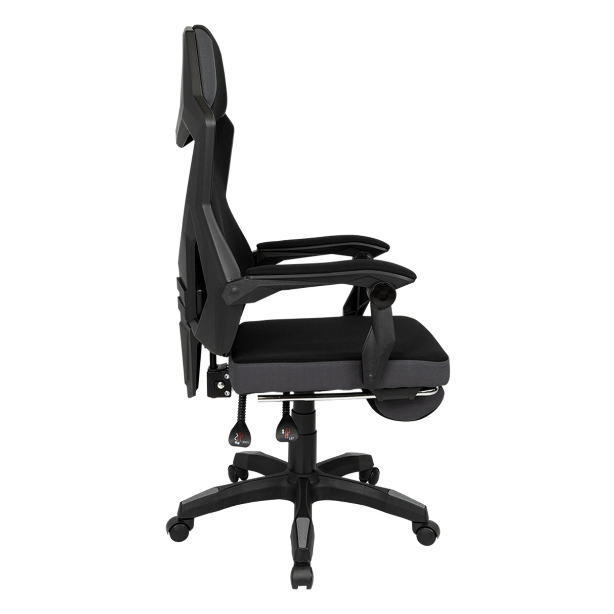 Silla Gamer Optimus Negra 52x124cm Giratorio con Soporte Lumbar - Sillas de Oficina | Bylmo