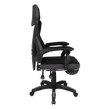 Silla Gamer Optimus Negra 52x124cm Giratorio con Soporte Lumbar - Sillas de Oficina | Bylmo