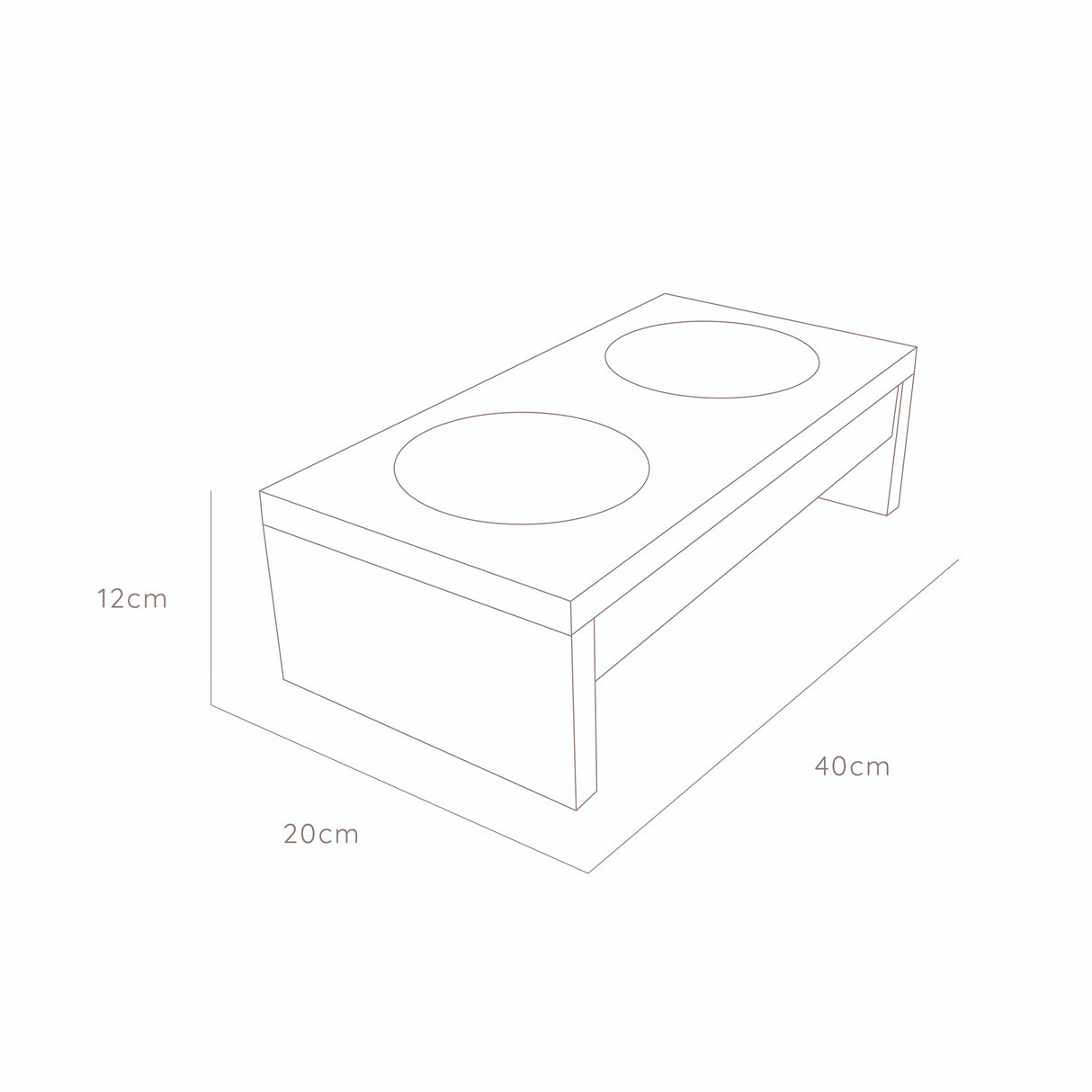 Comedero Laica Cafe 40x12cm Para Gatos Medianos - Muebles para Mascotas | Bylmo