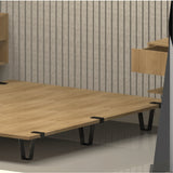 Base Cama Rebecca Madera Clara Natural 130x197cm Para Colchón Semidoble 120 X 190 Cm - Camas | Bylmo