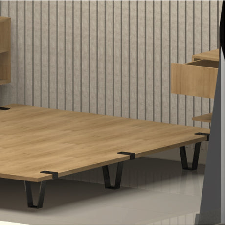 Base Cama Rebecca Madera Clara Natural 130x197cm Para Colchón Semidoble 120 X 190 Cm - Camas | Bylmo