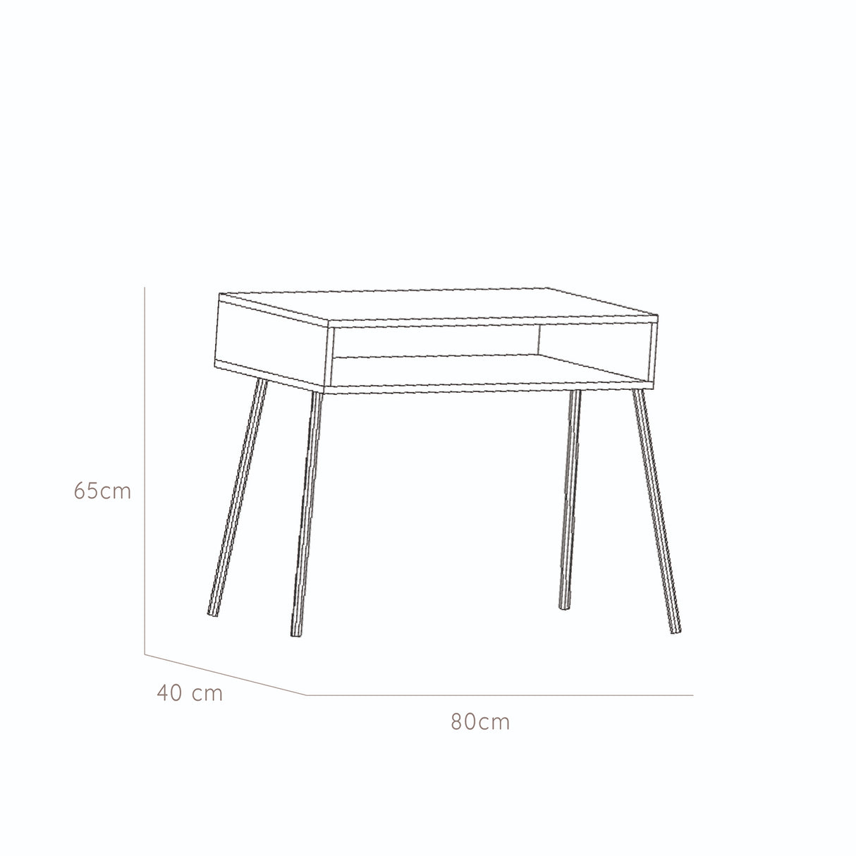 Escritorio Infantil Verde 65x11cm Sin Cajones - Escritorios | Bylmo