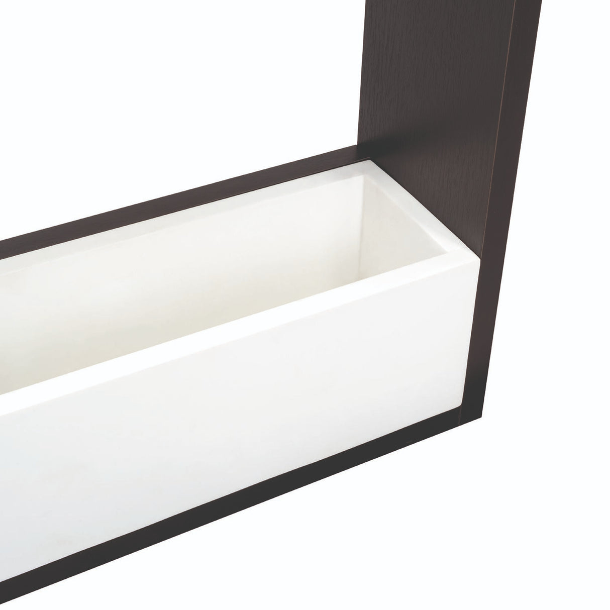 Matera Leyla Blanco 50x12cm Rectangular Tradicional de Piso - Materas y Macetas | Bylmo