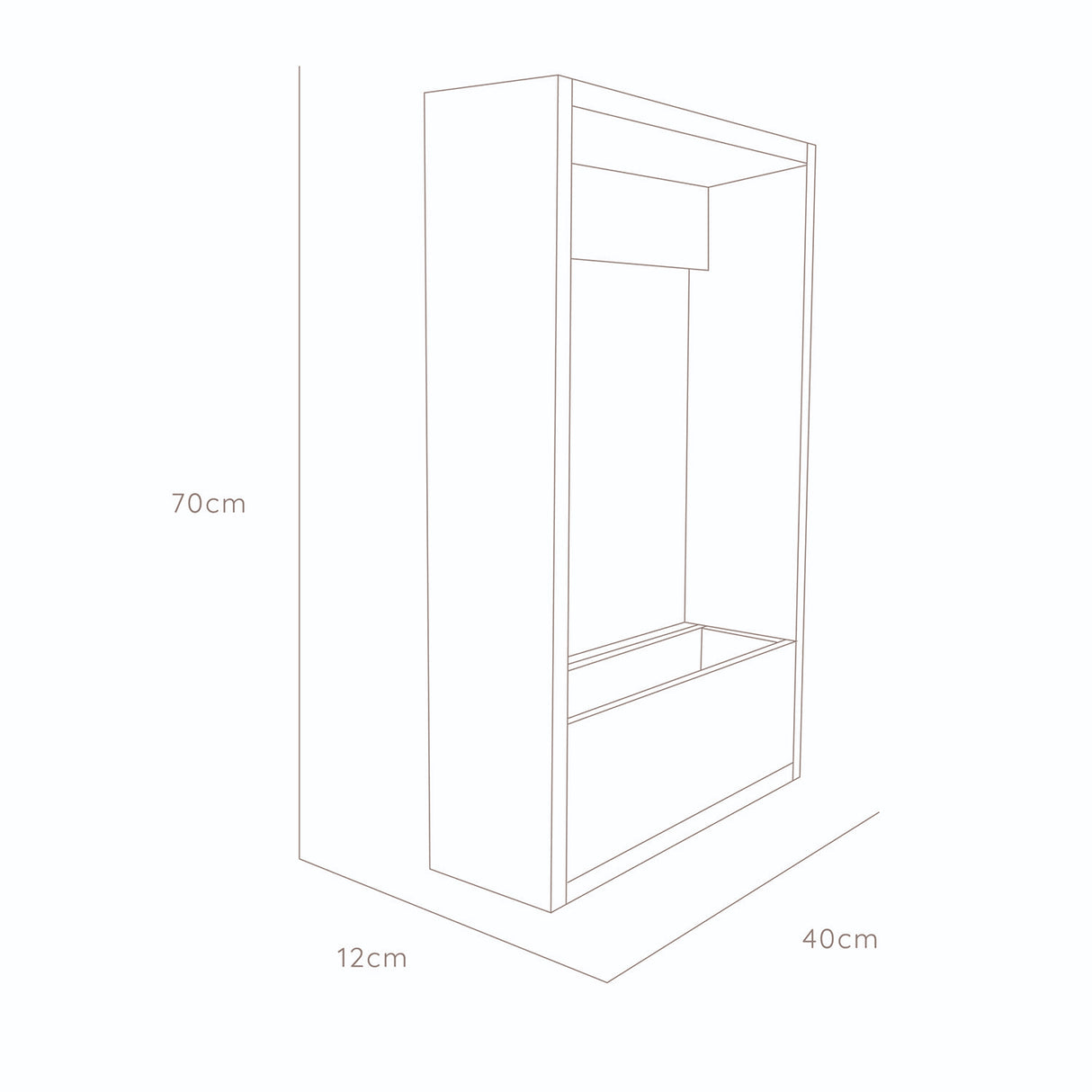 Matera Leyla Blanco 70x12cm Rectangular Tradicional de Piso - Materas y Macetas | Bylmo