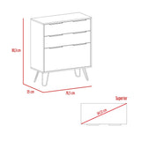 Cómoda Concepto D Duna 76.5x93cm Con Patas y Tres Cajones - Cajoneras y Comodas | Bylmo