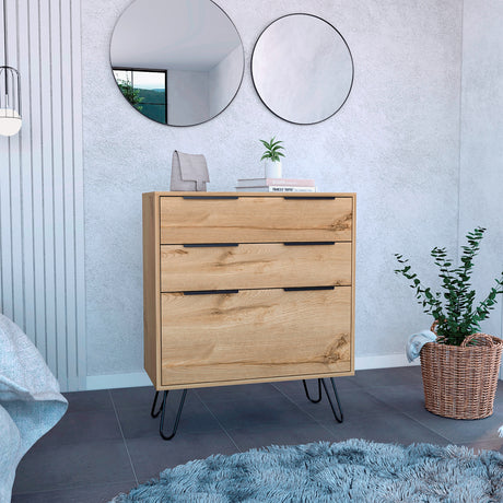 Cómoda Concepto D Duna 76.5x93cm Con Patas y Tres Cajones - Cajoneras y Comodas | Bylmo