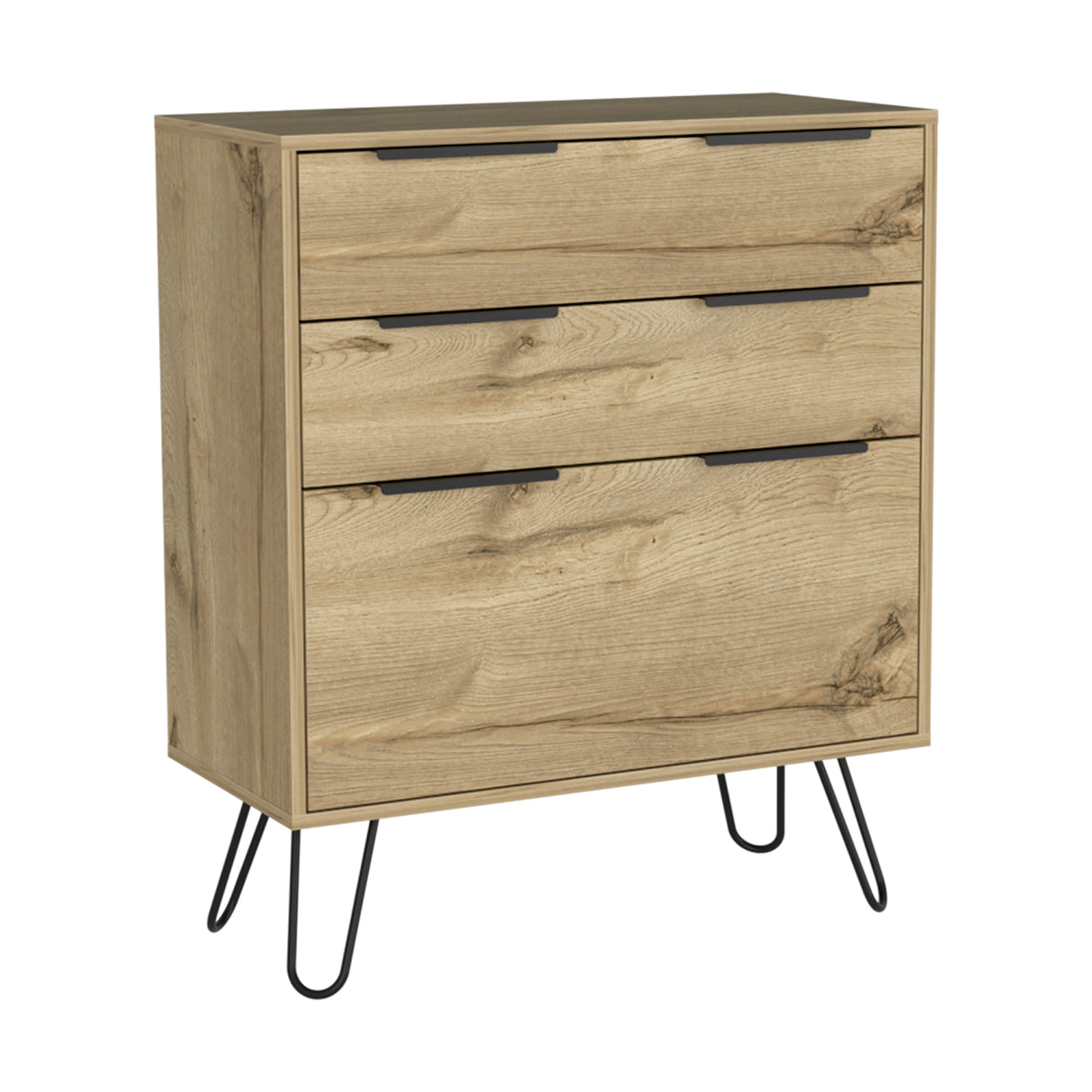 Cómoda Concepto D Duna 76.5x93cm Con Patas y Tres Cajones - Cajoneras y Comodas | Bylmo