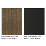 Cocina Integral Emilly Pop Marron y Negro 229x186cm con Mesón de Madera - Cocinas | Bylmo
