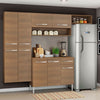 Cocina Integral Emilly Fit Marron 229x201cm Sin Mesón