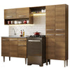 Cocina Integral Emilly Marron 229x186cm Sin Mesón