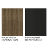 Cocina Integral Emilly Marron y Negro 229x186cm con Mesón de Acero Inoxidable - Cocinas | Bylmo