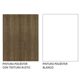 Cocina Integral Emilly Marron y Blanco 229x186cm con Mesón de Acero Inoxidable - Cocinas | Bylmo