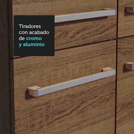 Cocina Integral Emilly Marron 293x186cm con Mesón de Madera - Cocinas | Bylmo