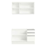 Cocina Integral Glamy Blanco 120x225cm sin Mesón - Cocinas | Bylmo