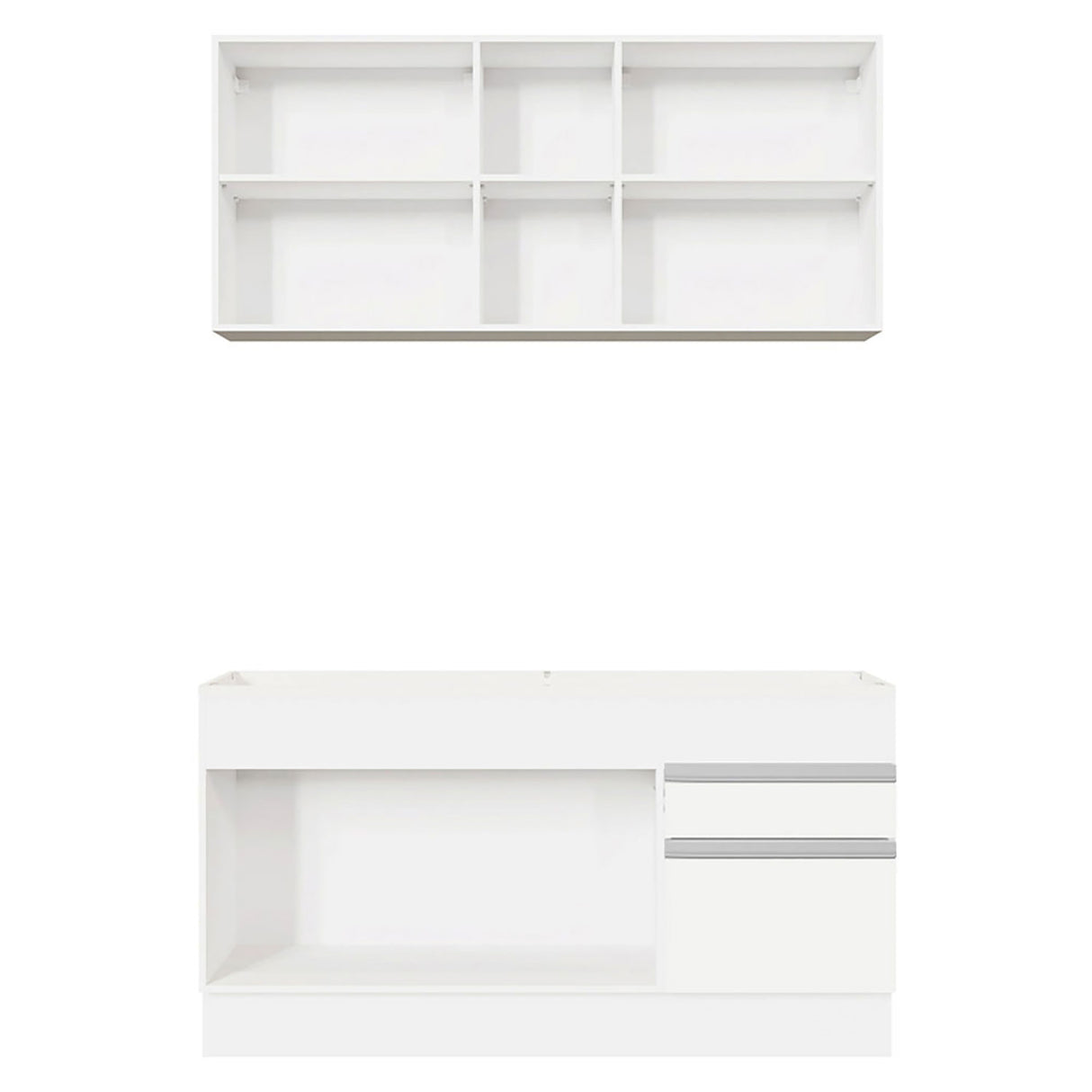 Cocina Integral Glamy Blanco 150x225cm sin Mesón - Cocinas | Bylmo