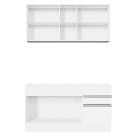 Cocina Integral Glamy Blanco 150x225cm sin Mesón - Cocinas | Bylmo