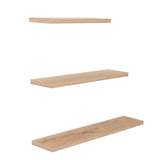 Set de 3 Repisas Balluci Cafe Claro Rectangular Flotantes de Diferentes Medidas - Repisas y Percheros | Bylmo