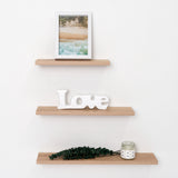 Set de 3 Repisas Balluci Cafe Claro Rectangular Flotantes de Diferentes Medidas - Repisas y Percheros | Bylmo