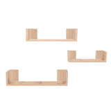 Set de 3 Repisas Eva Cafe Claro Irregular Flotantes de Diferentes Medidas - Repisas y Percheros | Bylmo