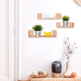 Set de 3 Repisas Eva Cafe Claro Irregular Flotantes de Diferentes Medidas - Repisas y Percheros | Bylmo