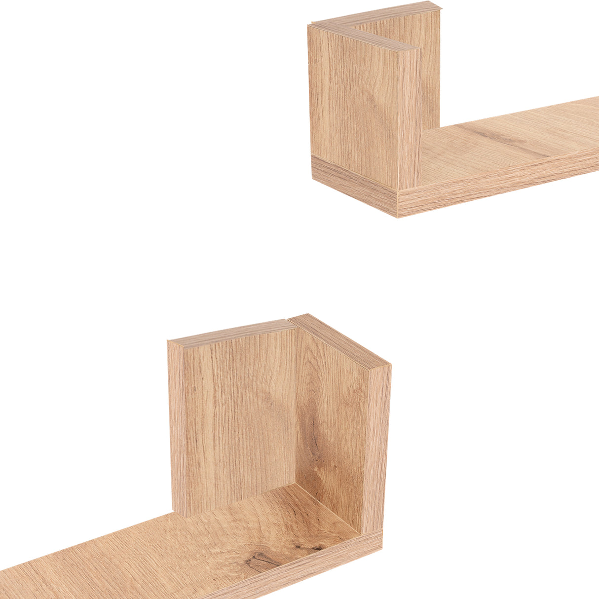 Set de 3 Repisas Eva Cafe Claro Irregular Flotantes de Diferentes Medidas - Repisas y Percheros | Bylmo