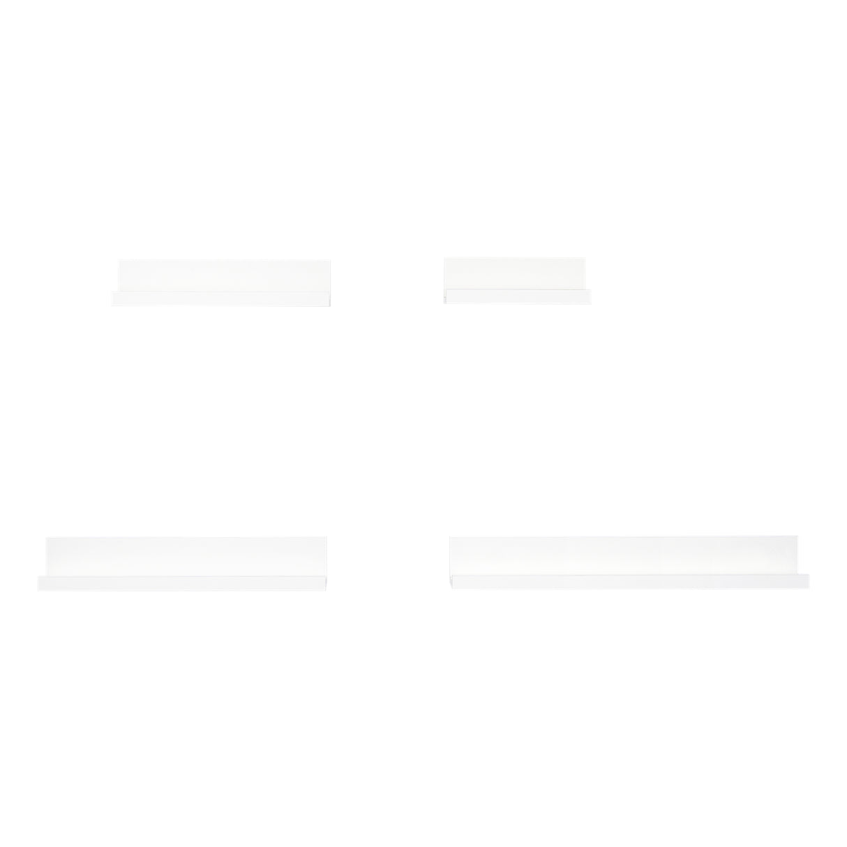 Set de 4 Repisas Julia Blanco Irregular Flotantes de Diferentes Medidas - Repisas y Percheros | Bylmo