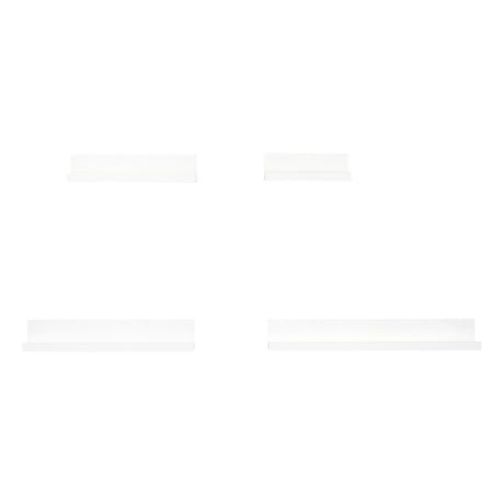 Set de 4 Repisas Julia Blanco Irregular Flotantes de Diferentes Medidas - Repisas y Percheros | Bylmo