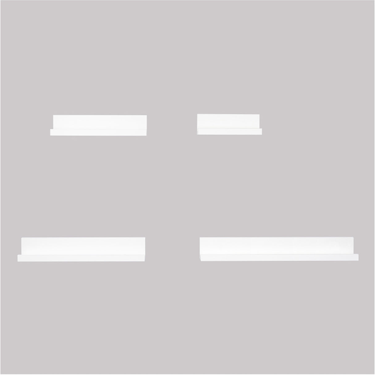 Set de 4 Repisas Julia Blanco Irregular Flotantes de Diferentes Medidas - Repisas y Percheros | Bylmo