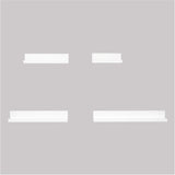 Set de 4 Repisas Julia Blanco Irregular Flotantes de Diferentes Medidas - Repisas y Percheros | Bylmo