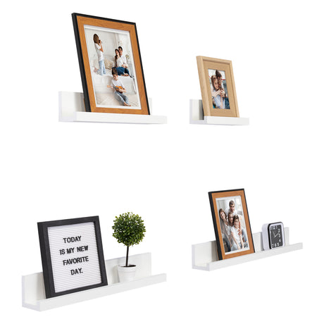 Set de 4 Repisas Julia Blanco Irregular Flotantes de Diferentes Medidas - Repisas y Percheros | Bylmo