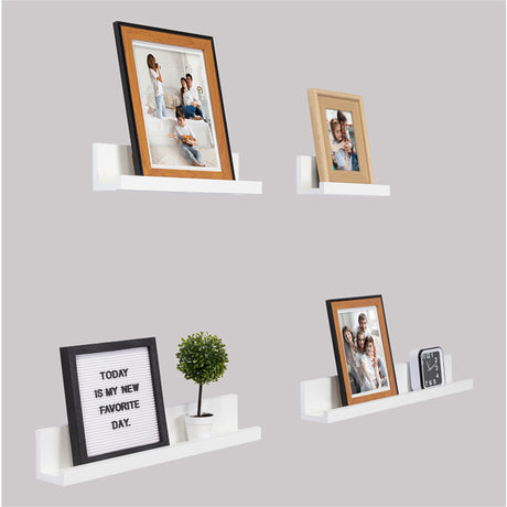 Set de 4 Repisas Julia Blanco Irregular Flotantes de Diferentes Medidas - Repisas y Percheros | Bylmo