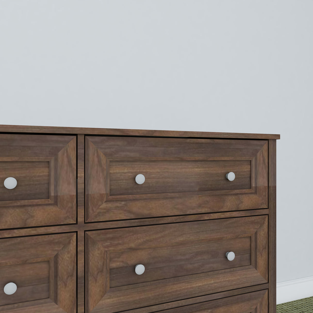 Cajonera Zaraza Marron 120x80cm con Seis Cajones - Cajoneras y Comodas | Bylmo