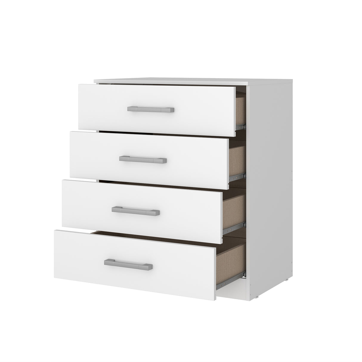 Cajonera Zaraza Blanco 60x71cm con Cuatro Cajones - Cajoneras y Comodas | Bylmo