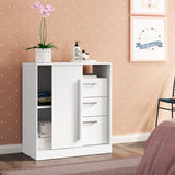 Cajonera Zaraza Blanco 80x92cm con Tres Cajones - Cajoneras y Comodas | Bylmo