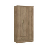 Closet Munari Noce 90x182cm Con Un Cajón y Dos Entrepaños - Closets | Bylmo