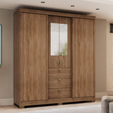 Closet Munari Freijo 180x200cm Con Tres Cajones Y Cuatro Entrepaños - Closets | Bylmo