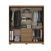 Closet Munari Freijo 160x198cm Con Tres Cajones Y Cuatro Entrepaños