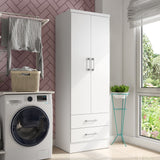 Closet Munari Blanco 60x182cm Con Dos Cajones y Un Entrepaño - Closets | Bylmo