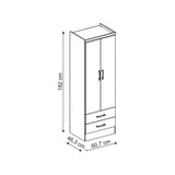 Closet Munari Blanco 60x182cm Con Dos Cajones y Un Entrepaño - Closets | Bylmo