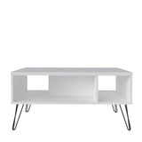 Mesa de Centro Liberty Blanco 59x91cm Rectangular con Compartimiento - Mesas de Centro | Bylmo