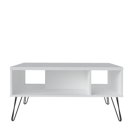 Mesa de Centro Liberty Blanco 59x91cm Rectangular con Compartimiento - Mesas de Centro | Bylmo
