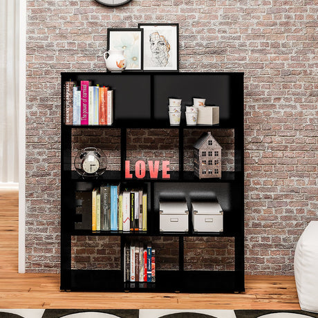 Biblioteca Book Negro 91x109cm Rectangular con 3 Entrepaños - Bibliotecas y Estanterías | Bylmo
