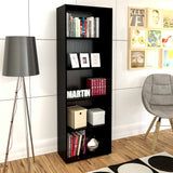 Biblioteca Multy Negro 60x180cm Rectangular con 4 Entrepaños - Bibliotecas y Estanterías | Bylmo