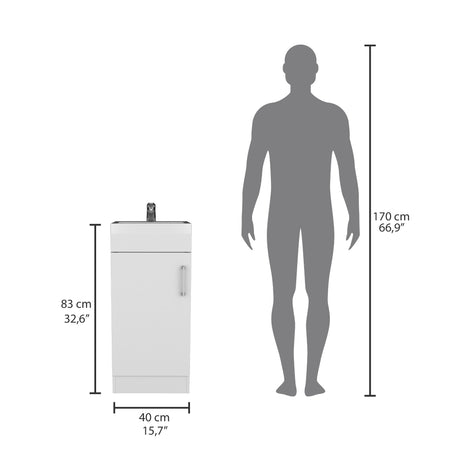 Mueble para Lavamanos Madrid Blanco 40x83cm Con Lavamanos - Muebles para Lavamanos | Bylmo